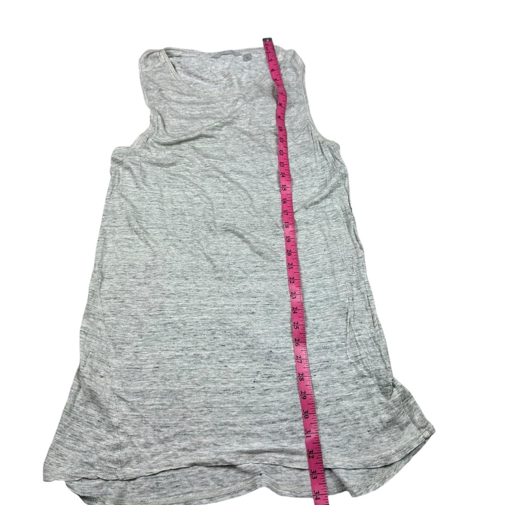 ATHLETA: Silver 100% Linen Long Length Tank Top -Size Large - Picture 5 of 9